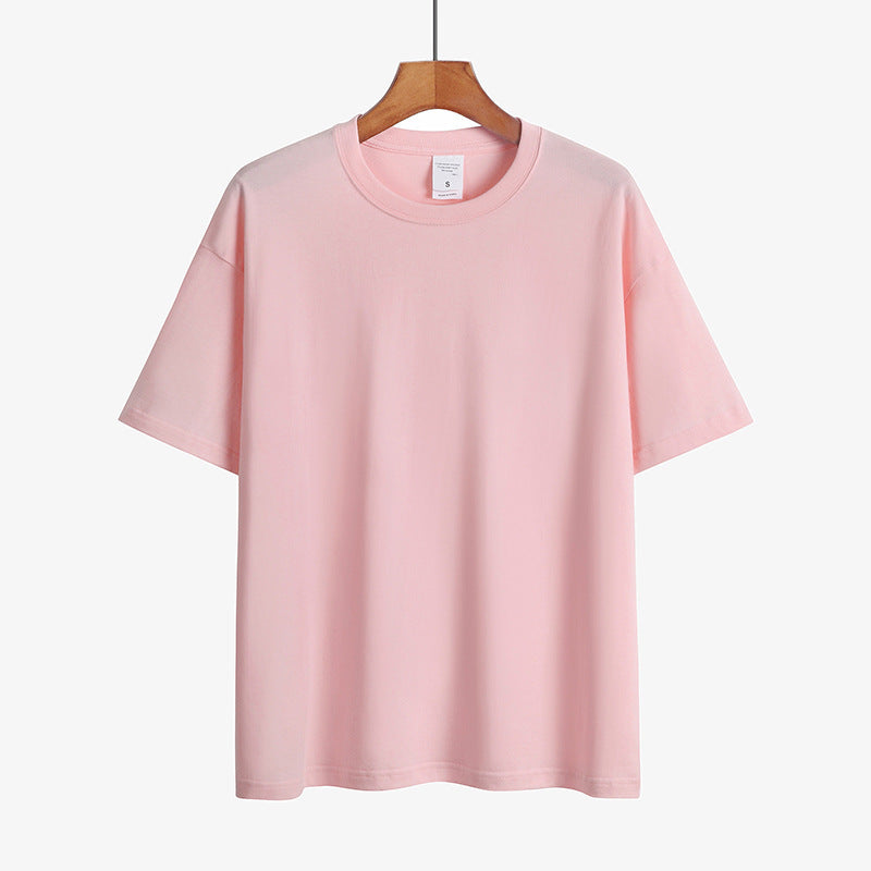 Round neck drop shoulder t-shirt