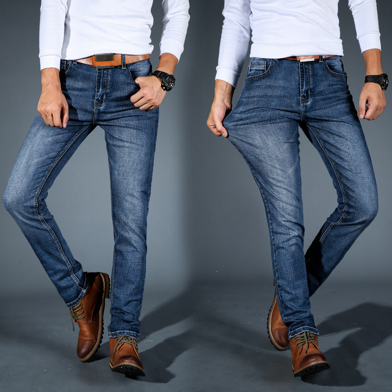 Men's casual Slim small straight tube trousers