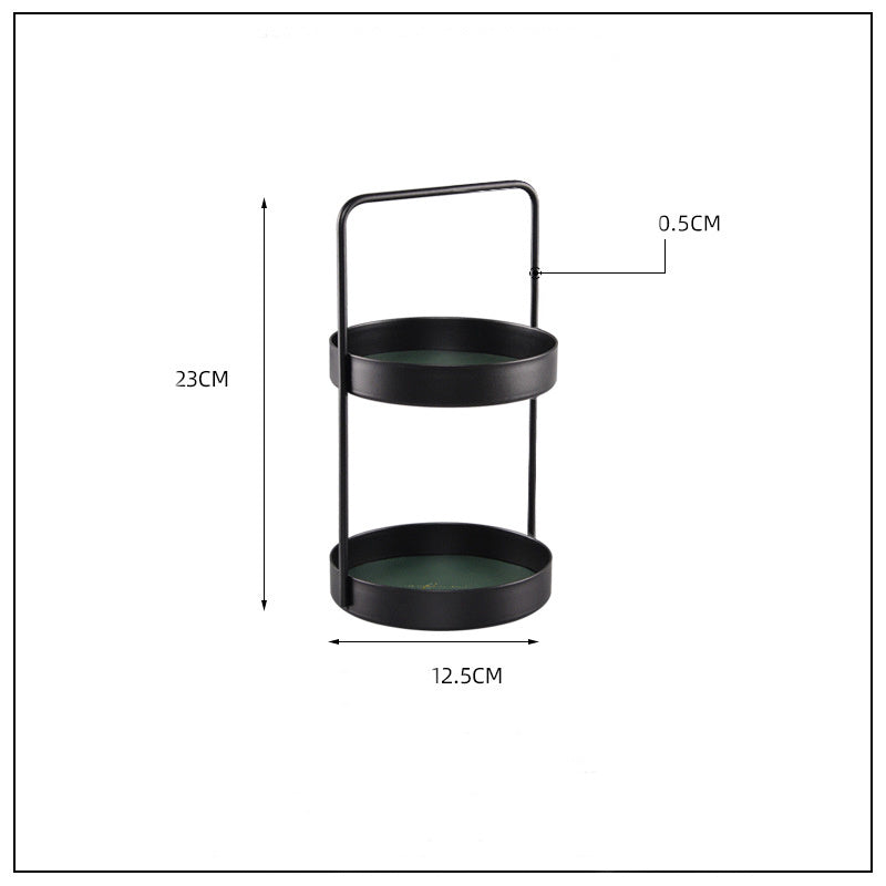 Double leather pad metal storage tray