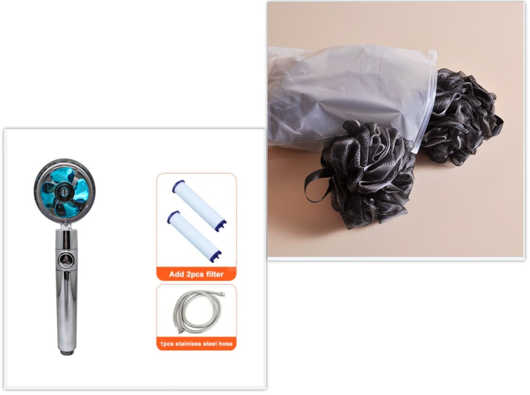 Men's Black Bamboo Charcoal Shower Ball