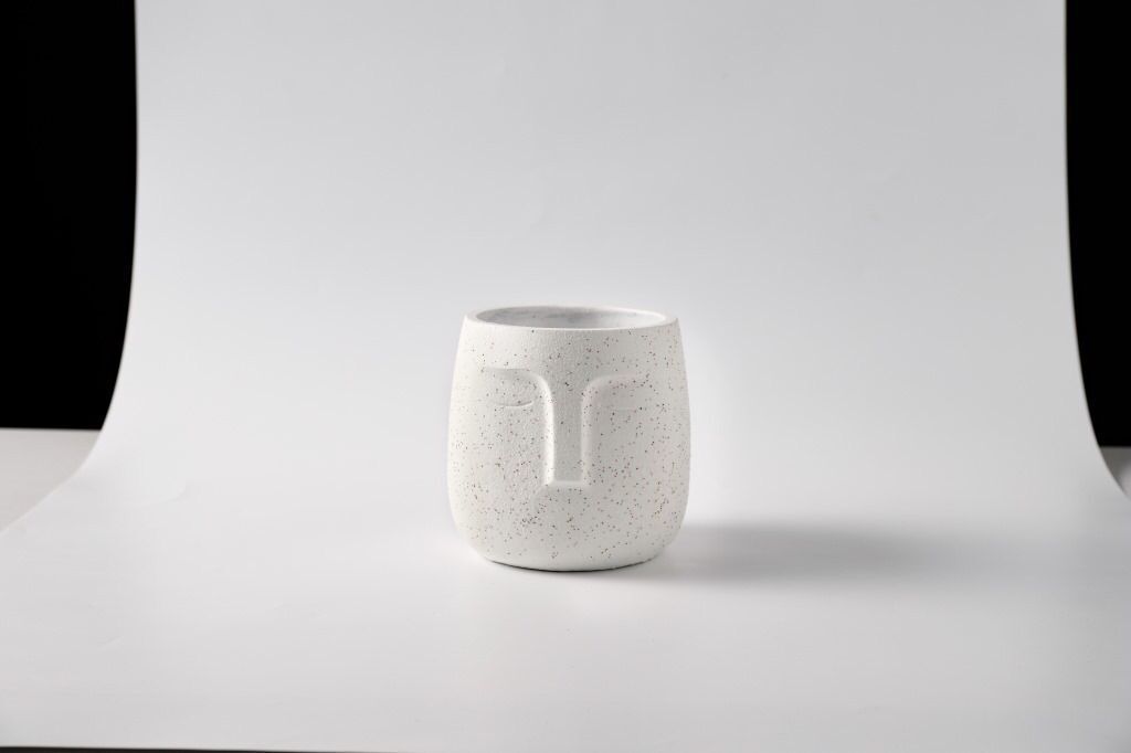 Cement flower pot