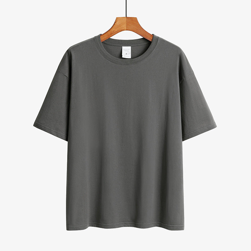 Round neck drop shoulder t-shirt