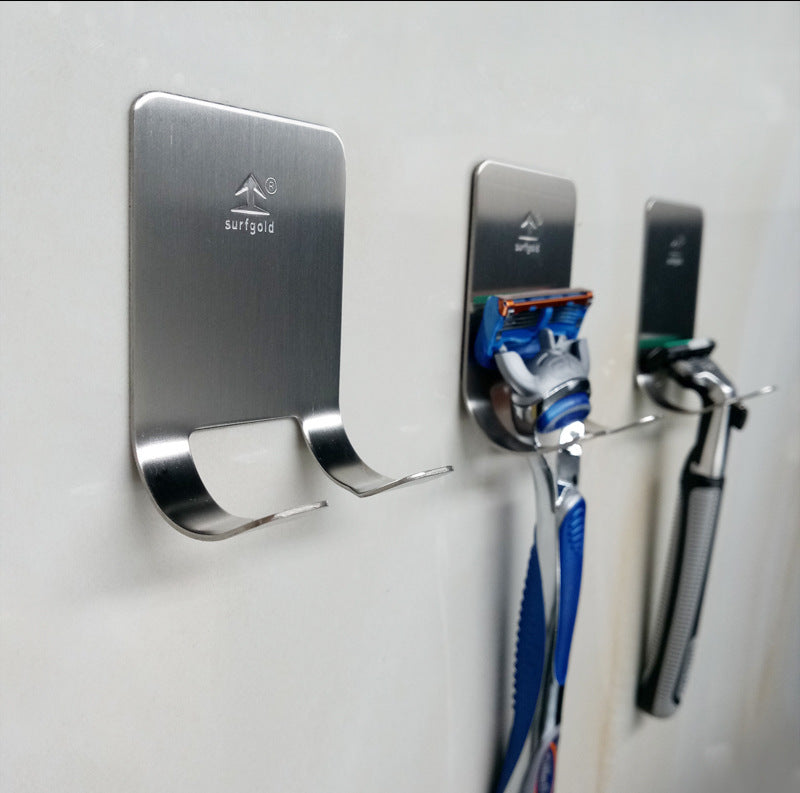 Stainless steel wall-mounted razor rack