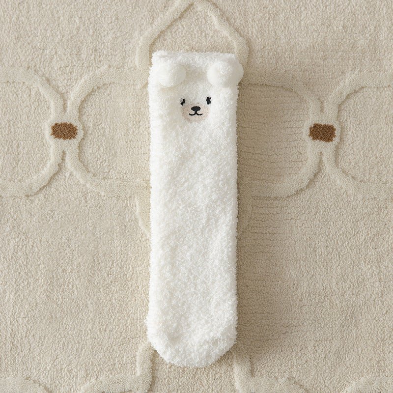 Women's Hair-free Coral Fleece Socks