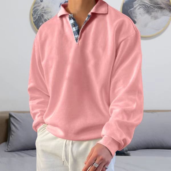New Fashion Personality Men's Lapel Loose Sweater