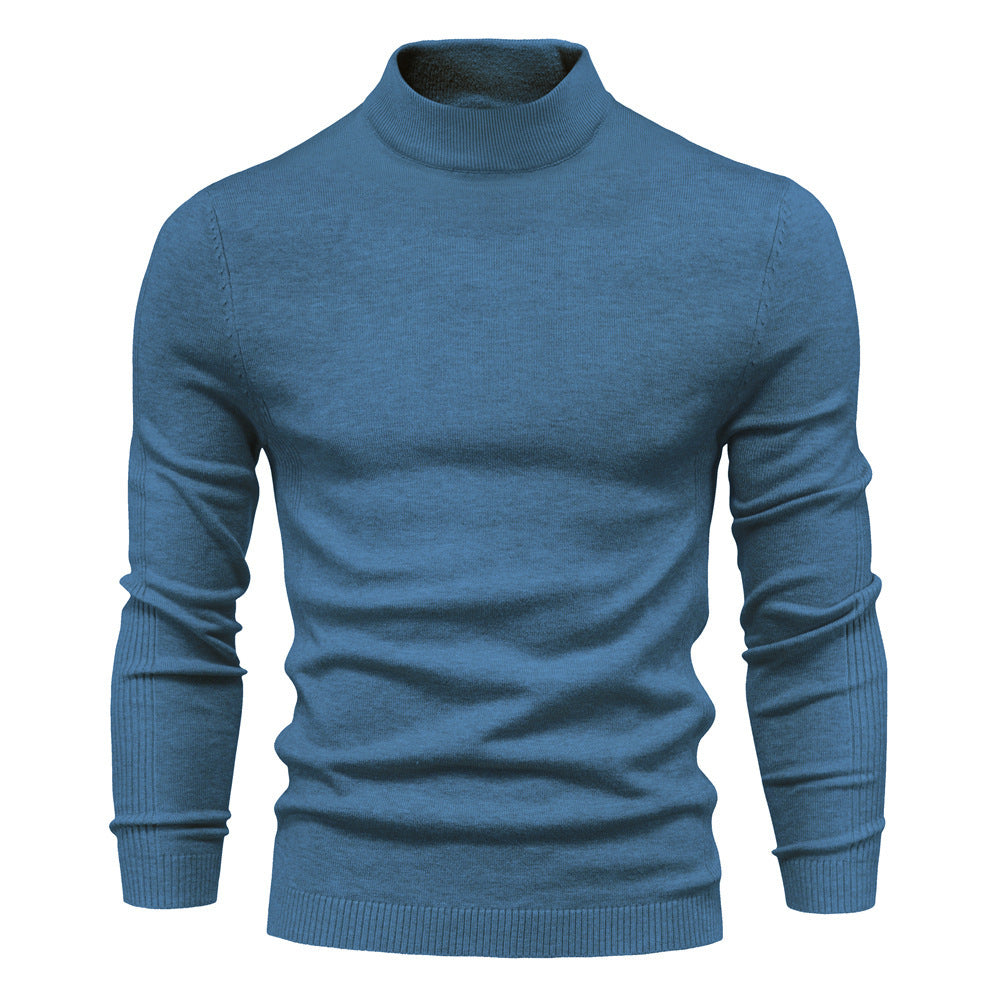 Men's Multicolor Sweater With Mid Neck And Slim Trim