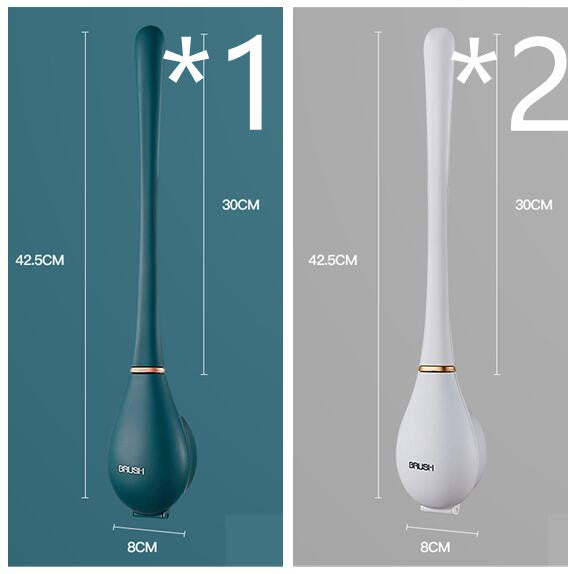 Household Brush Wall-mounted Long-handled Silicone Toilet Brush