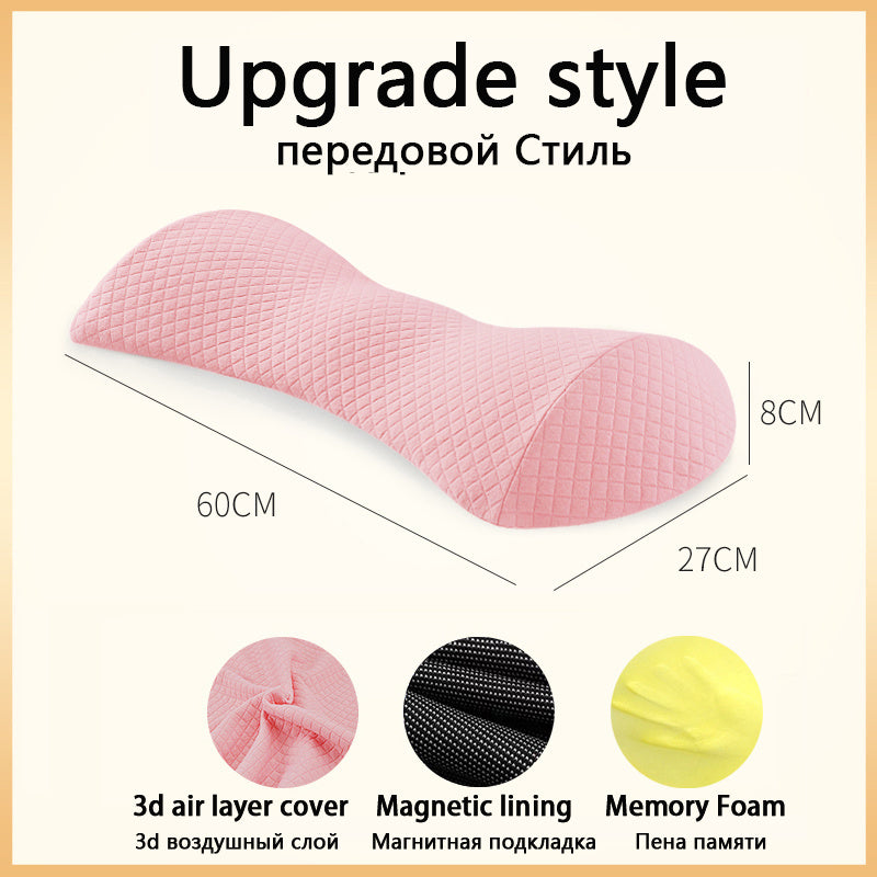 Pregnant Woman Sleeping On Bed To Support Lumbar Cushion