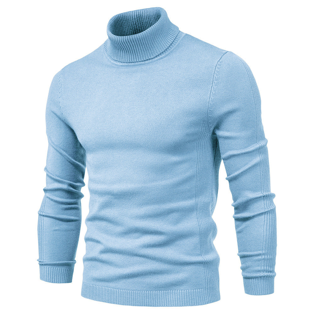 Solid color turtleneck sweater