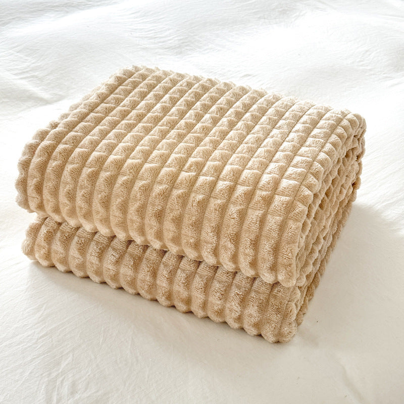 Flannel Plaid Blanket Soft Double Thick Warm Nap Blanket