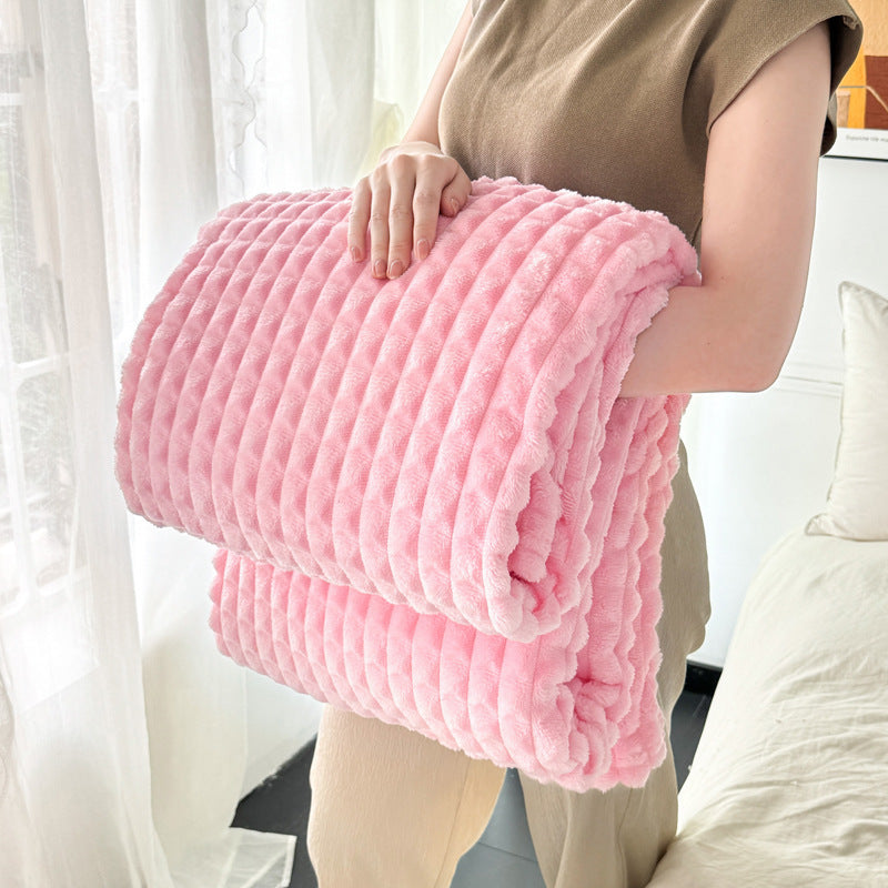 Flannel Plaid Blanket Soft Double Thick Warm Nap Blanket