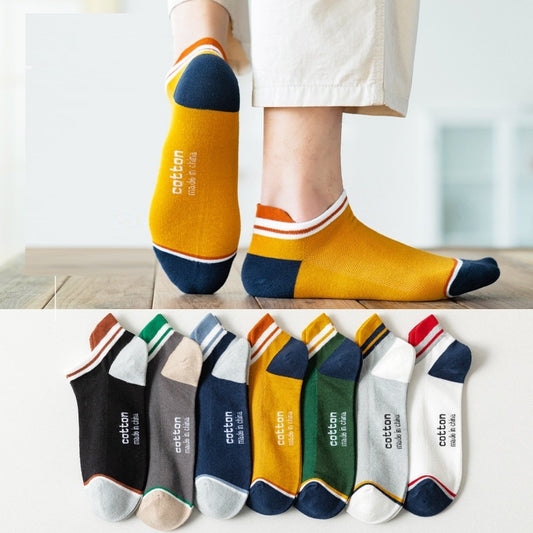 Socks Male Socks Sweat-absorbent Breathable Short Pure Cotton Socks Spring And Summer Thin Low-top Sports Mesh Men's Boat Socks