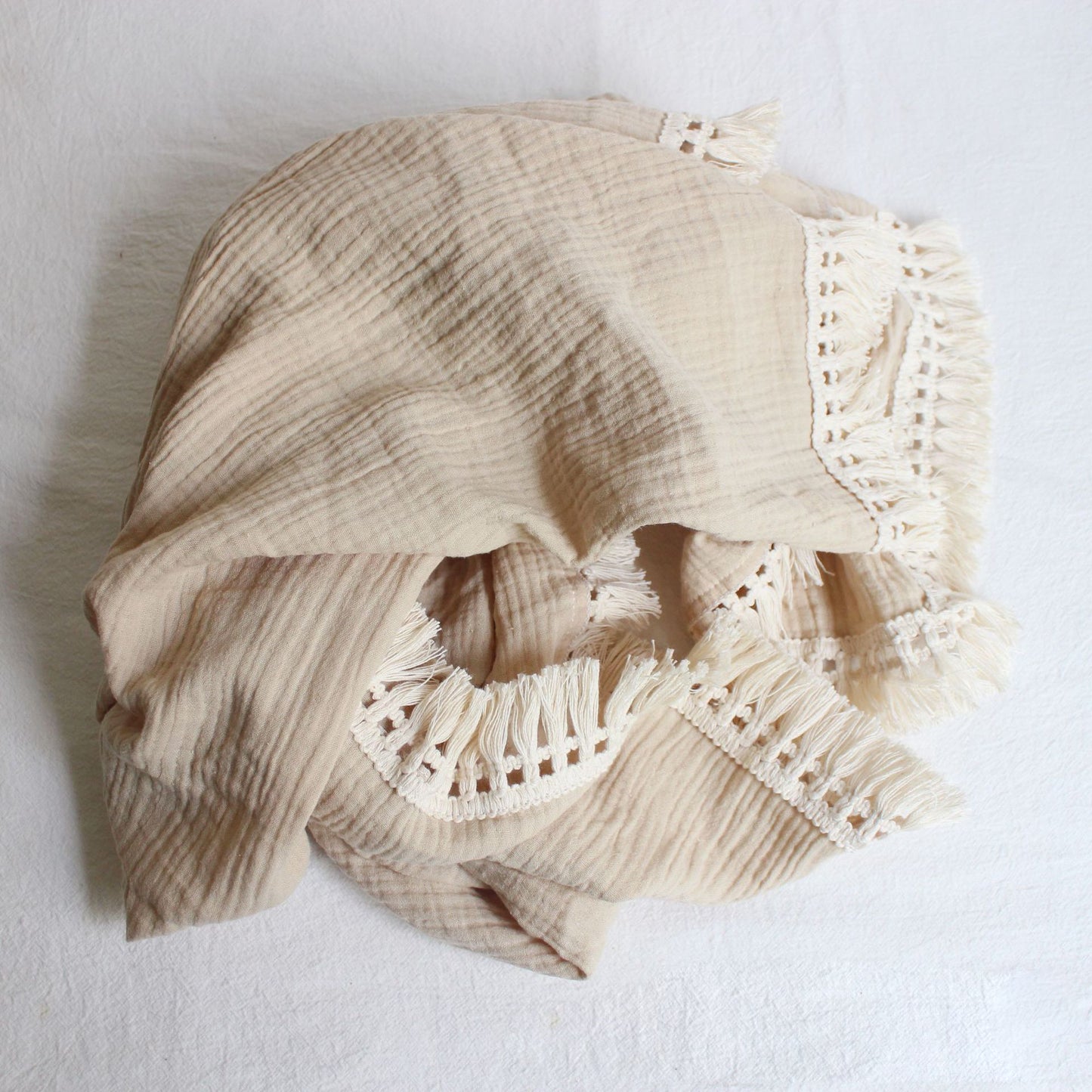 Children's Cotton Bear Tassel Baby Stroller Cover Blanket Summer Air Conditioning Duvet Baby