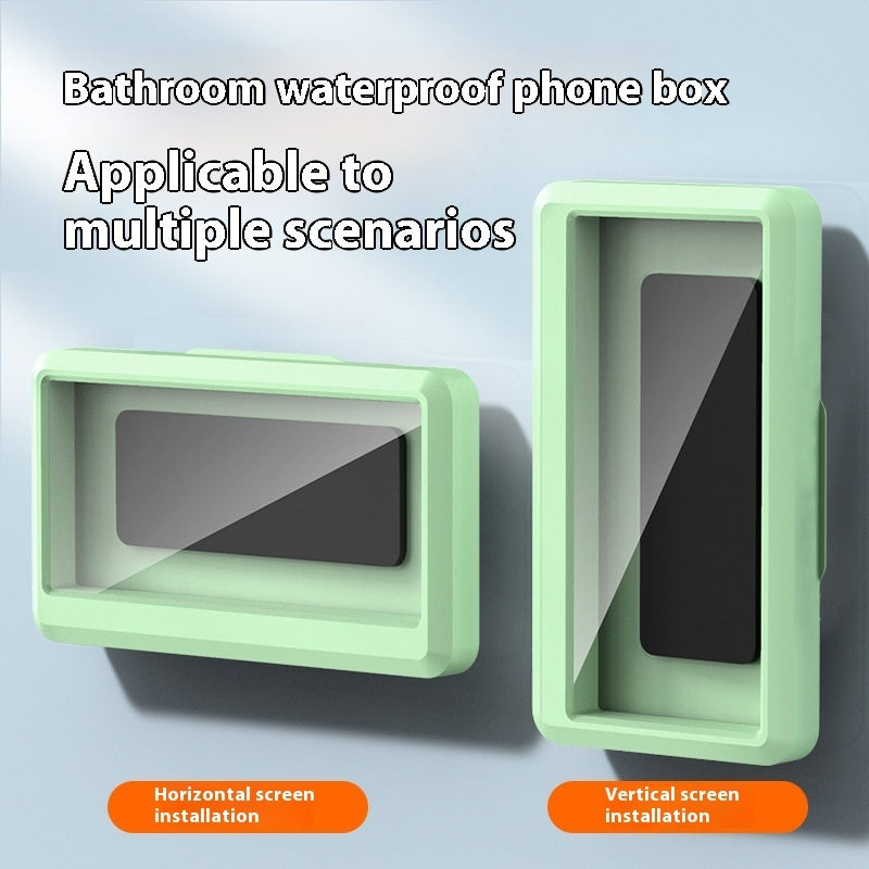 Wall-mounted Mobile Phone Bracket Kitchen Bathroom Waterproof Anti-fog Mobile Phone Box