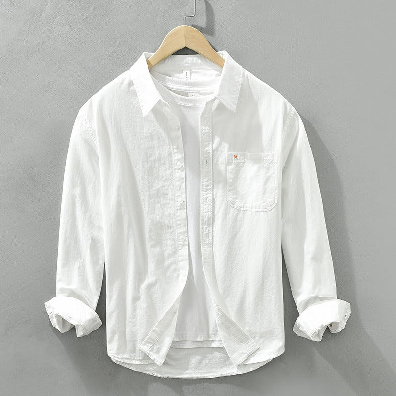Simple Shirt All-match Japanese Shirt Pure Cotton