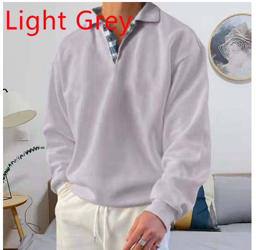 New Fashion Personality Men's Lapel Loose Sweater