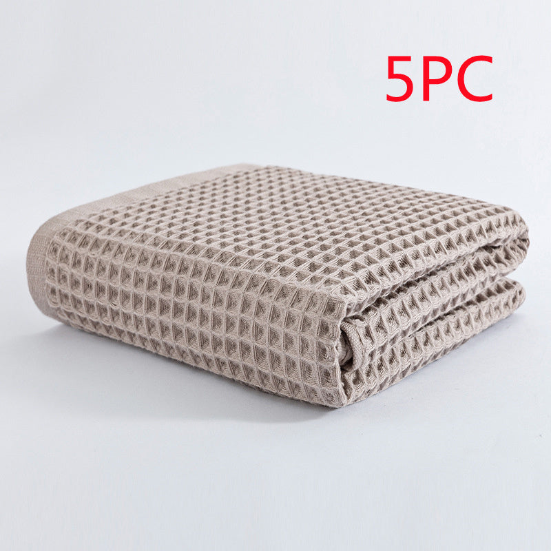 Soft Absorbent Honeycomb Bath Towel Pure Cotton 70X140cm
