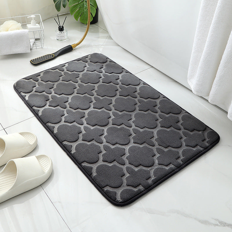 Modern Minimalist Sponge Bathroom Door Non-slip Absorbent Home Ground Mat