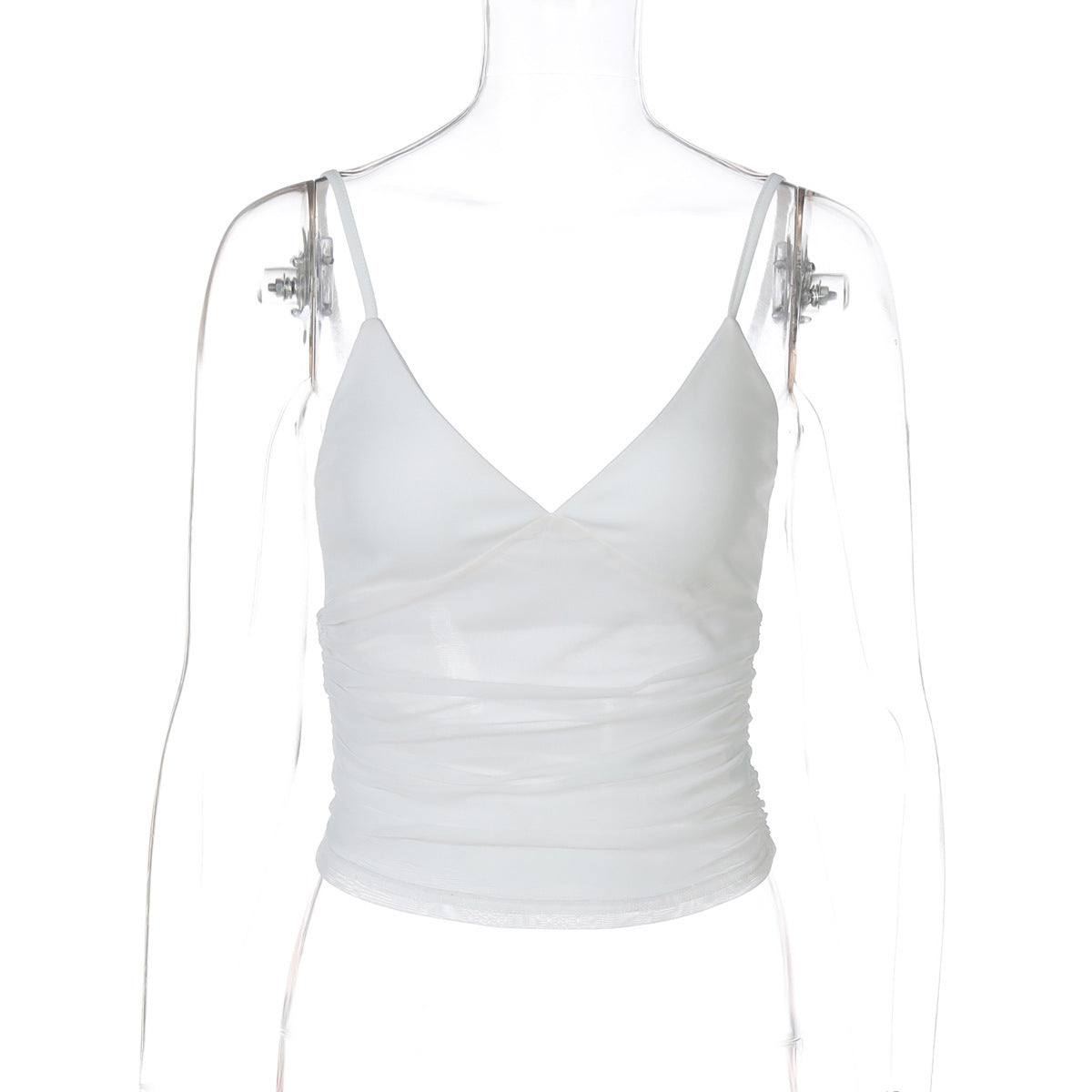 Mesh Slim Fit Patchwork Backless Camisole