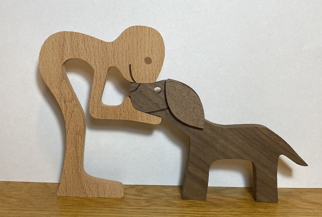 DIY Figurine Wood Sculpture Home Decoration