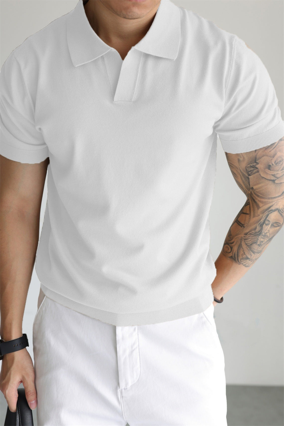 Summer Men's Cool Loose Lapels T-shirt