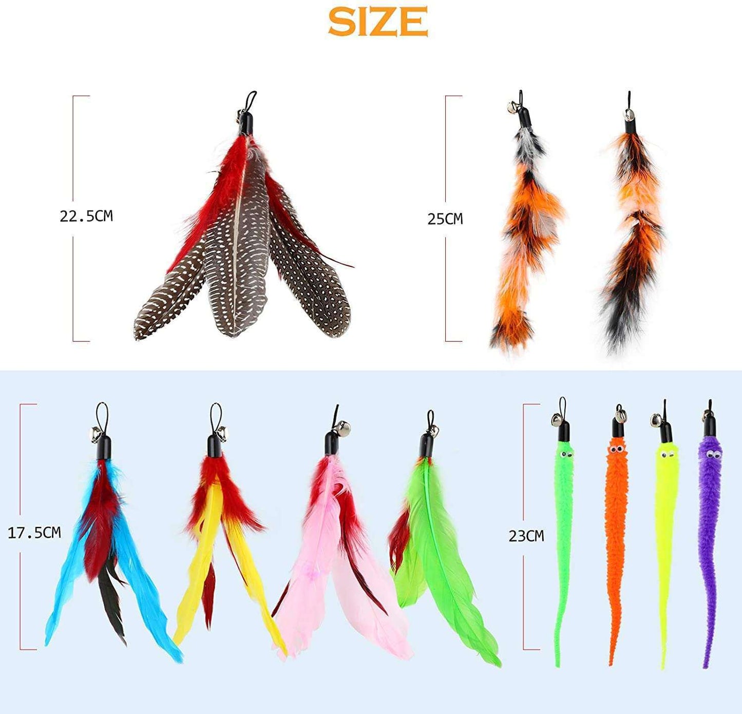 Cat Toy Cat Teaser Feather Handheld Three Sections Fishing Rod Suit