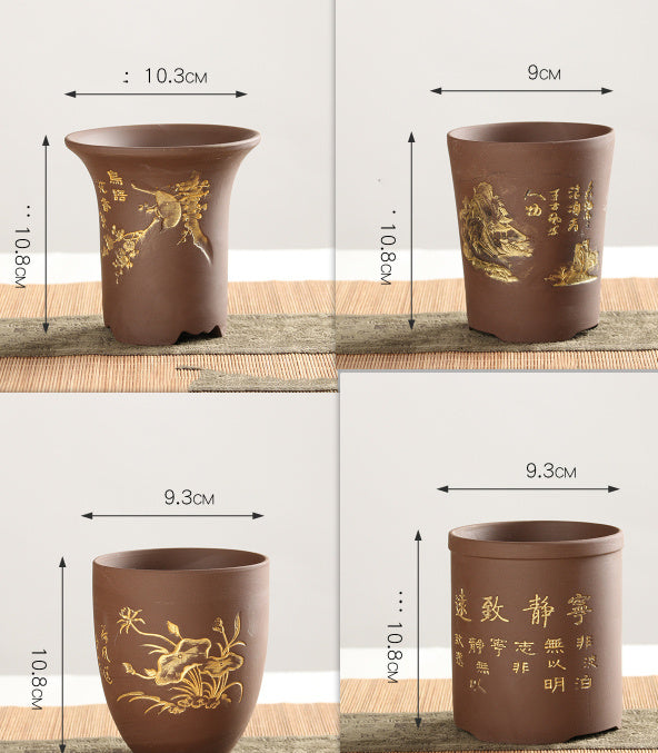 Purple Clay Succulent Flower Pot