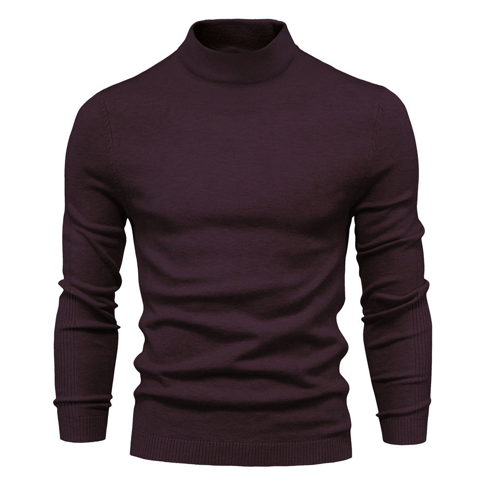 Men's Multicolor Sweater With Mid Neck And Slim Trim
