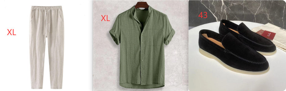 Men's Stand Collar Cotton Cardigan Short Sleeve Thin