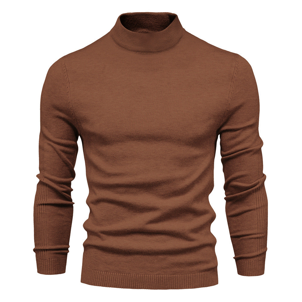 Men's Multicolor Sweater With Mid Neck And Slim Trim