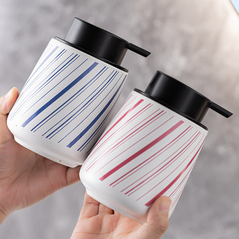 Modern Color Blocking Simple Ceramic Sparkling Mousse Bottle