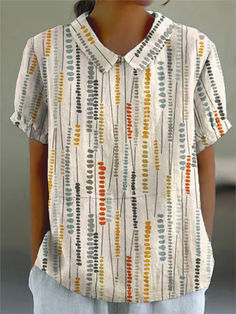 Retro Floral Cute Style Short Sleeve T-shirt