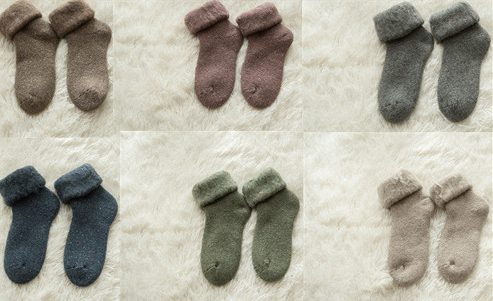 Middle-aged And Elderly Cashmere Snow Socks Men's Retro