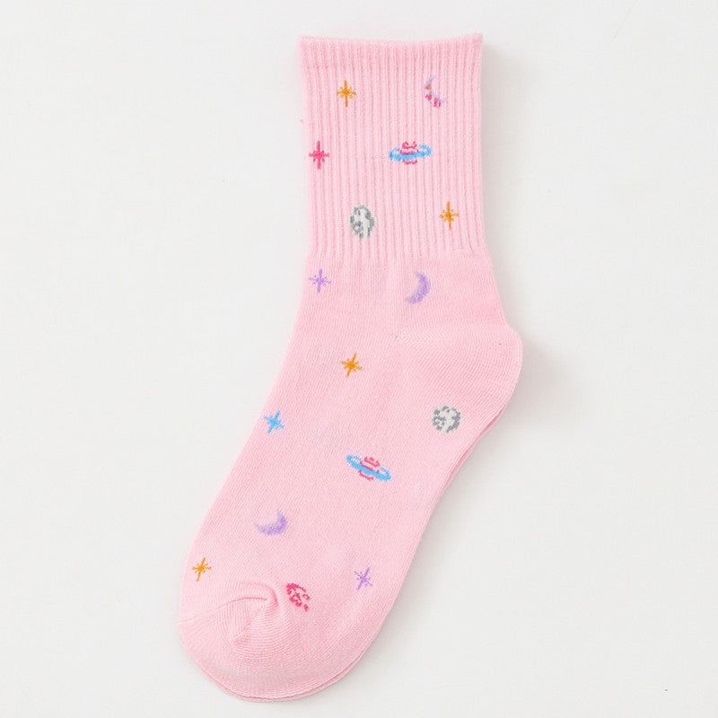 Planet Space Cartoon Women's Socks