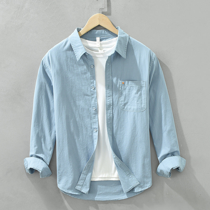 Simple Shirt All-match Japanese Shirt Pure Cotton