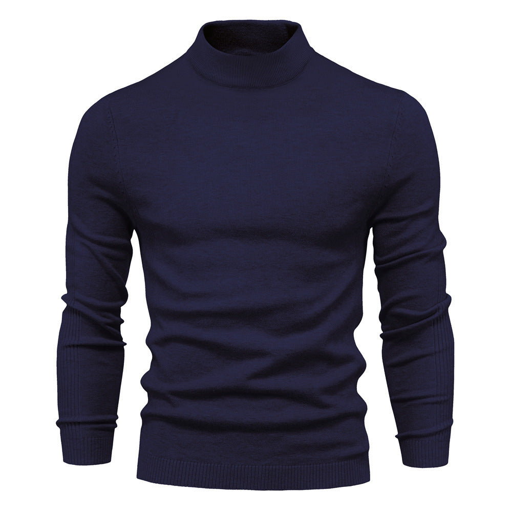 Men's Multicolor Sweater With Mid Neck And Slim Trim