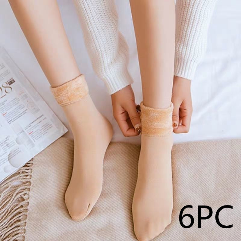 Snow Socks Women's Winter Thickening And Velvet Warm In Tube