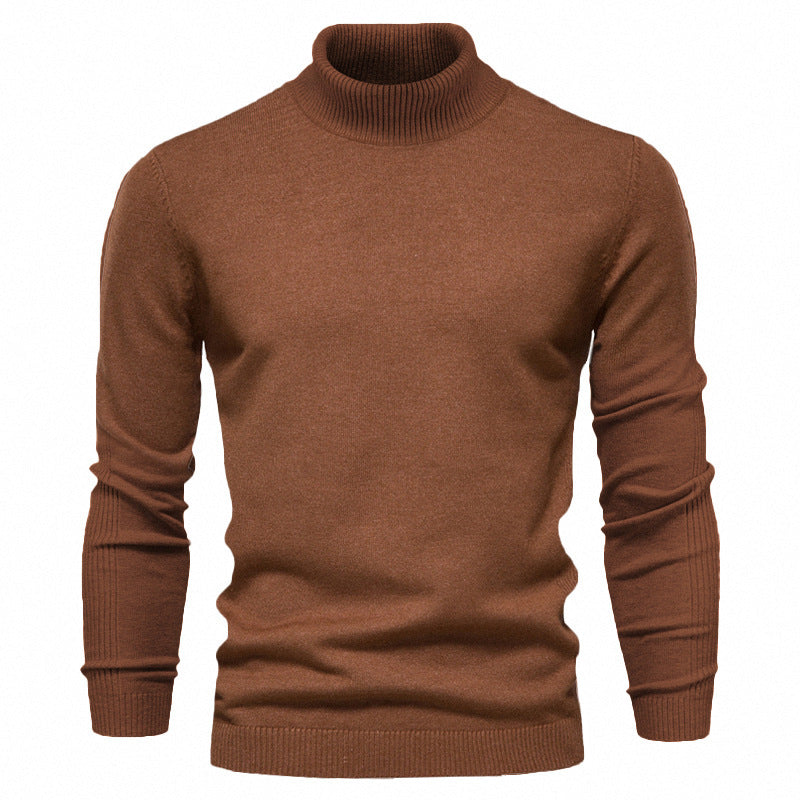Solid color turtleneck sweater