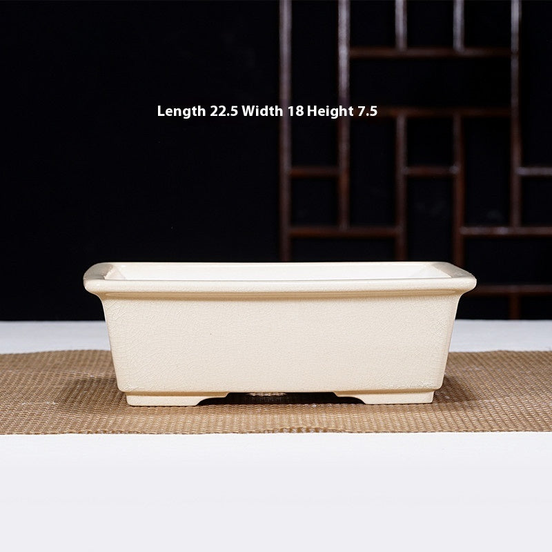 Purple Sand Flowerpot Ceramic Rectangular Bonsai