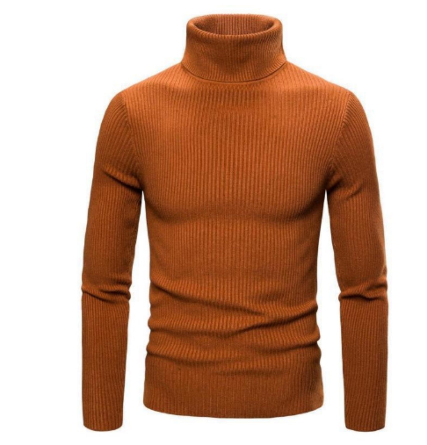Men's Solid Color Turtleneck Sweater Slim Fit Sweater