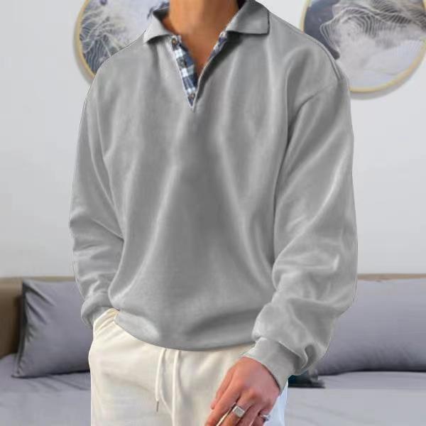 New Fashion Personality Men's Lapel Loose Sweater