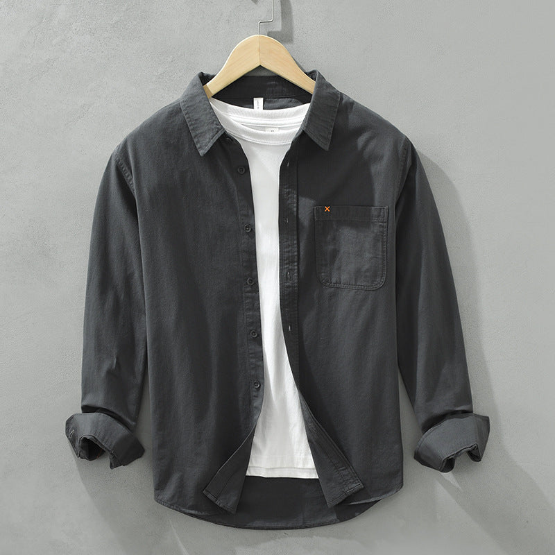 Simple Shirt All-match Japanese Shirt Pure Cotton