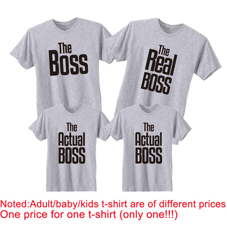 Printed Parent-child T-shirt Short Sleeve