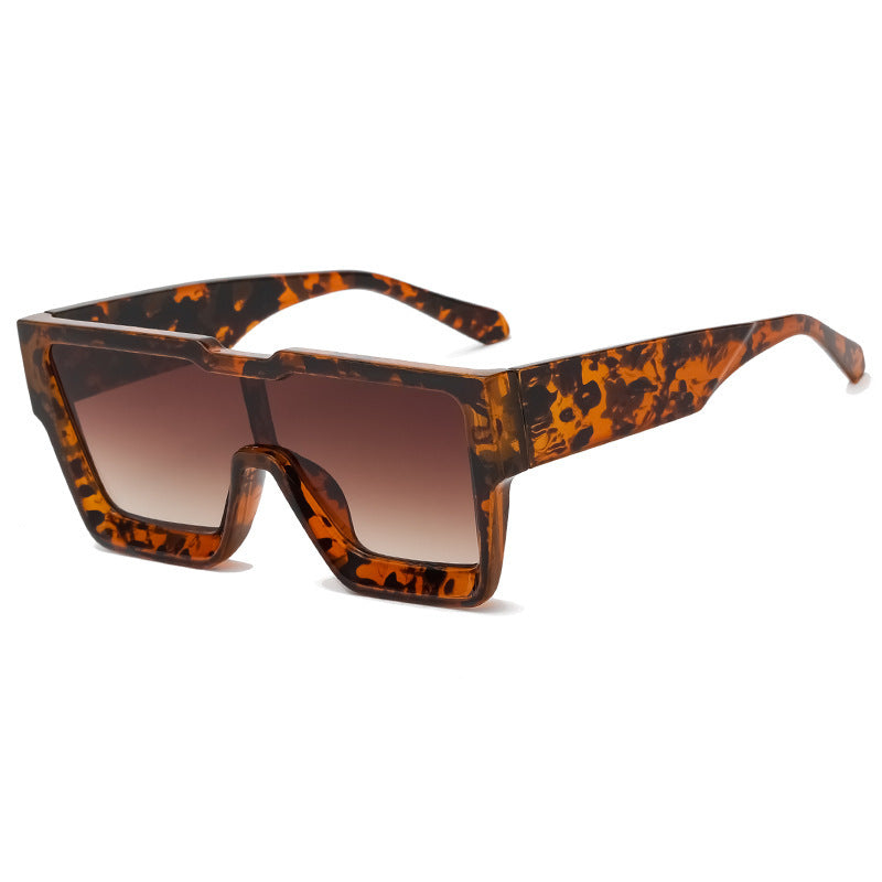 European And American Fashion One Piece Large Frame Square Sunglasses
