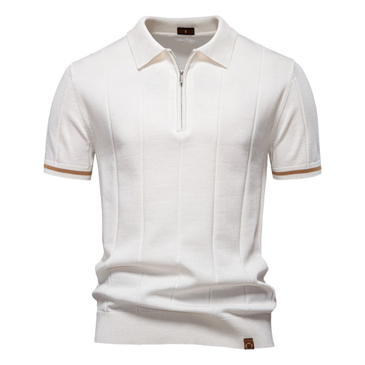 Men's Business Casual Woolen Polo Shirt