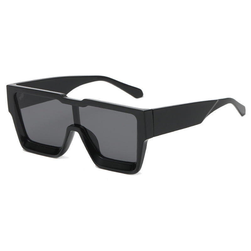 European And American Fashion One Piece Large Frame Square Sunglasses