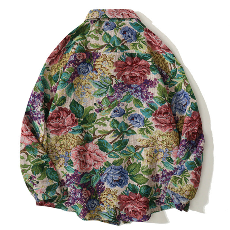 Japanese Woolen Jacket Retro Long Sleeved Shirt