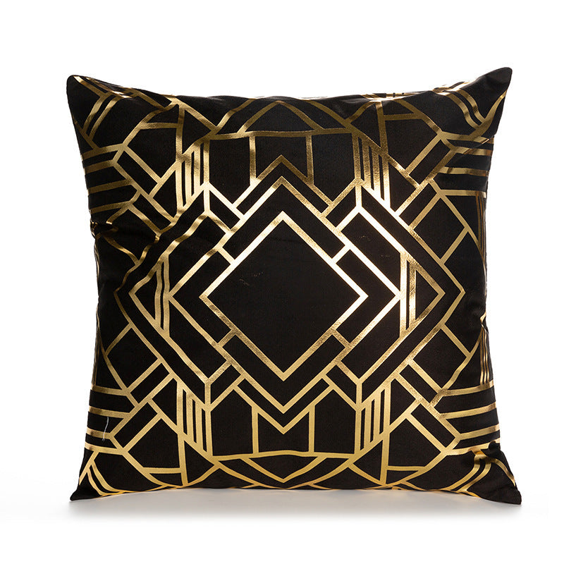 Sofa cushion cover bronzing waist pillowcase