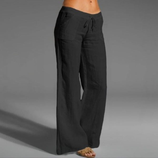 Women's high-waist wide-leg pants