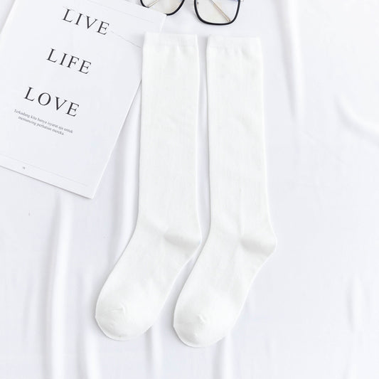 Women's color mid-tube knee socks
